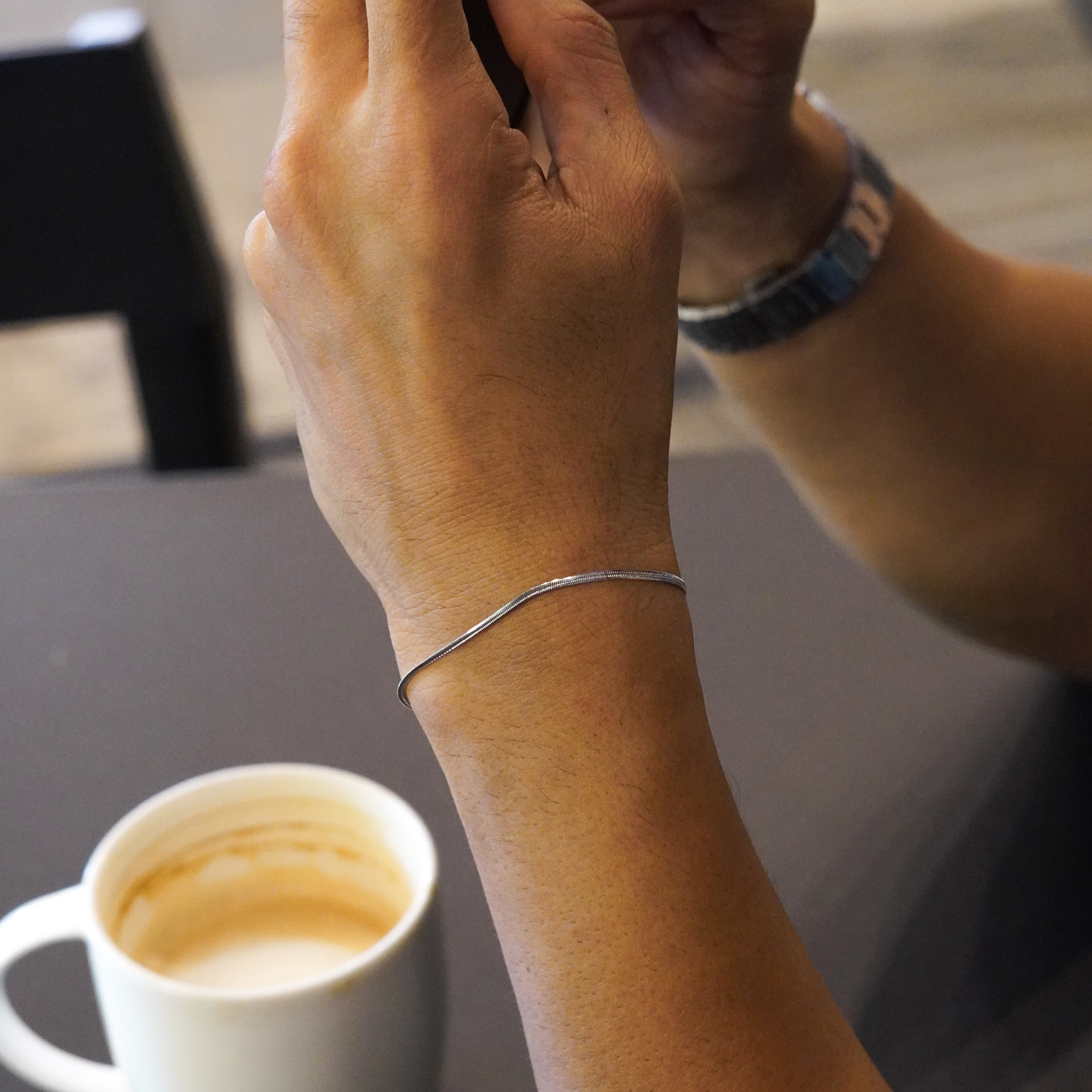 1MM Herringbone Bracelet
