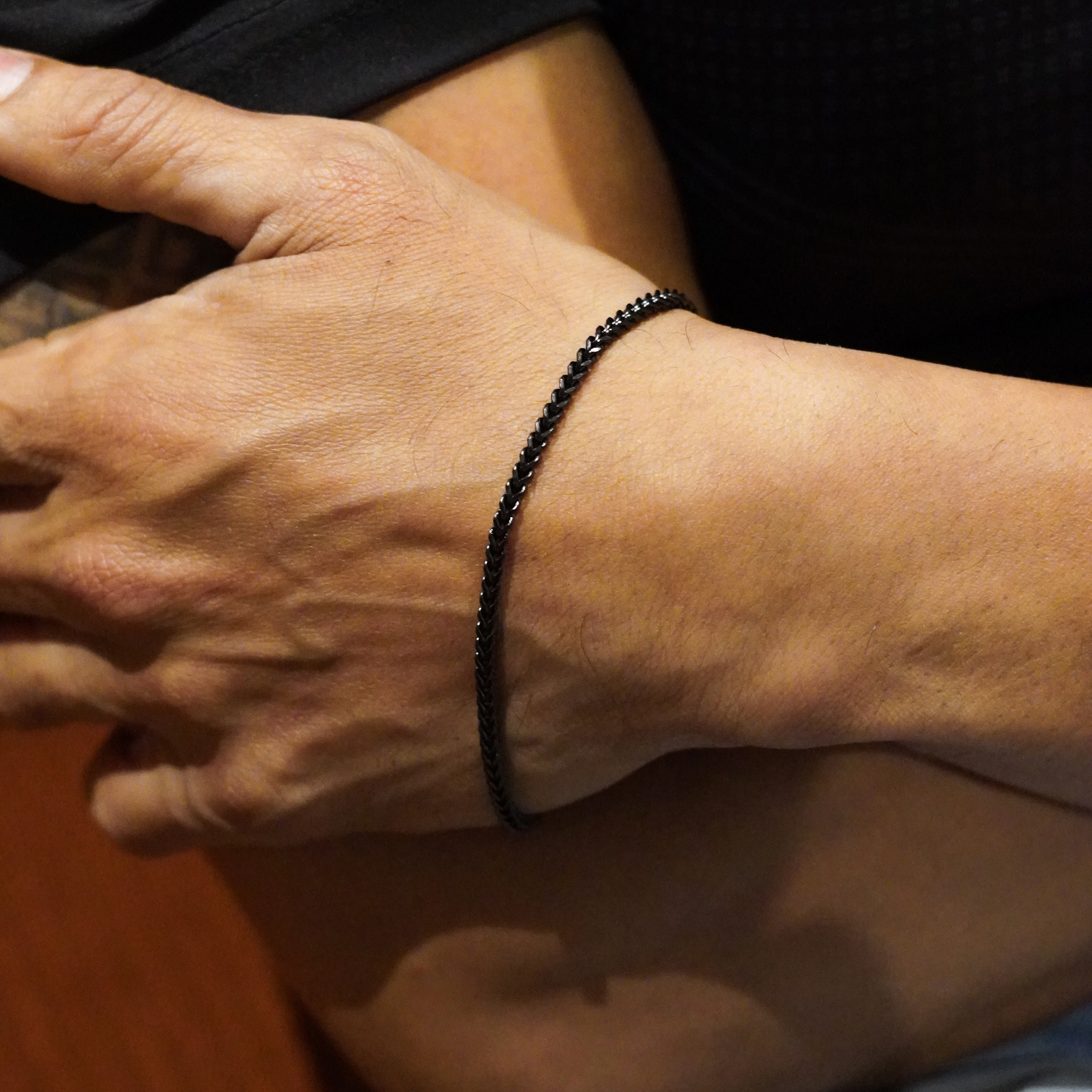 2MM Black Curb Bracelet
