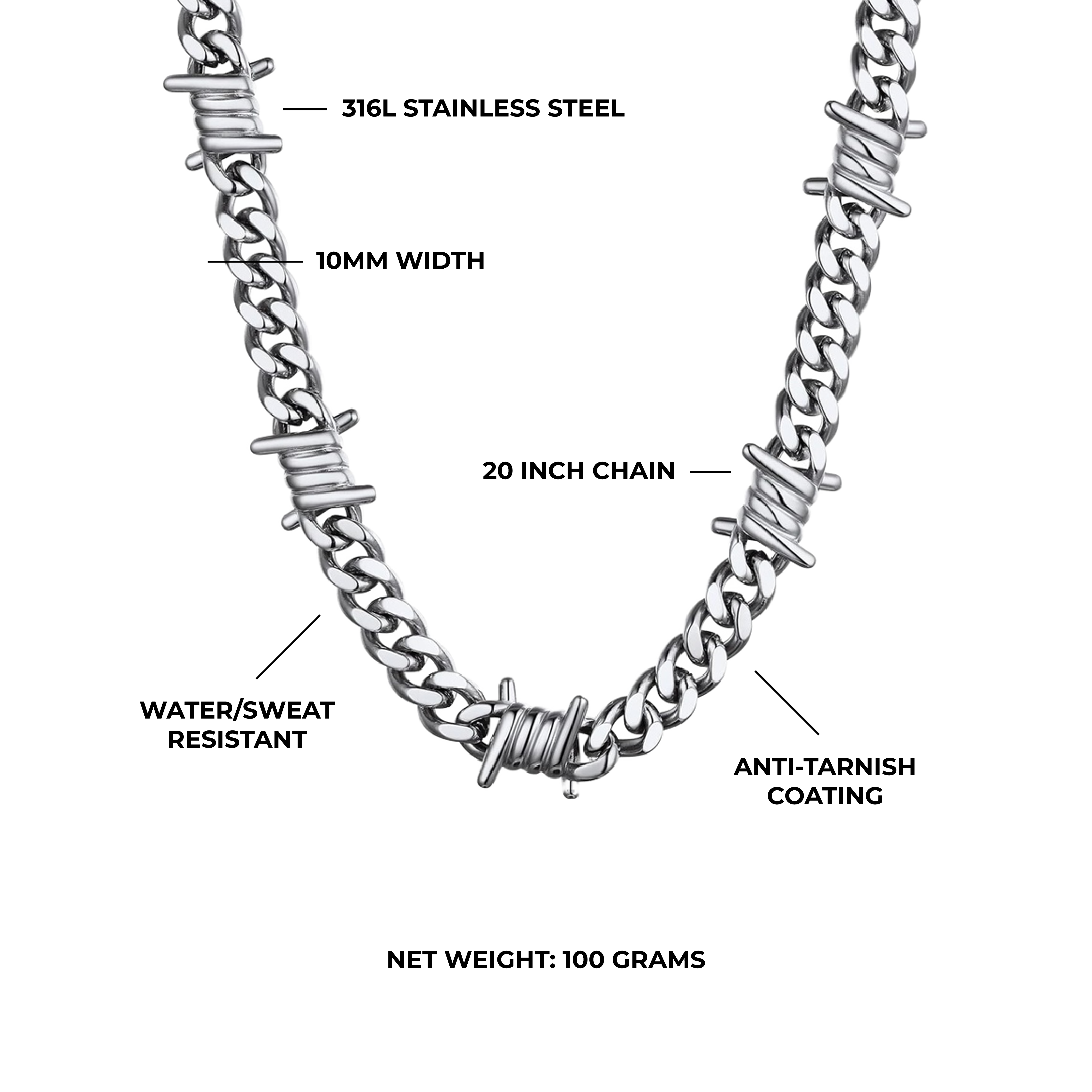 Barbed Cuban Chain