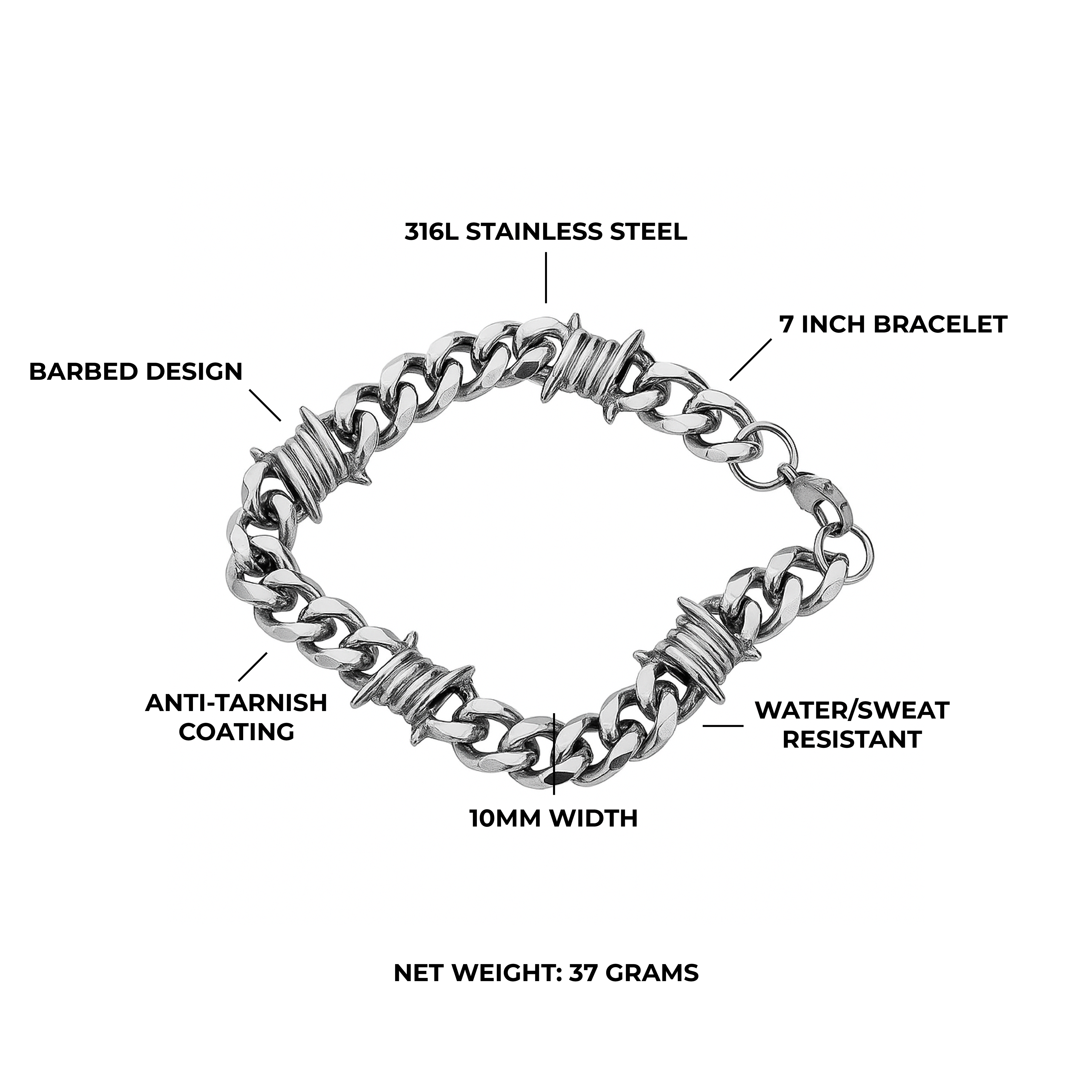 Barbed Cuban Bracelet