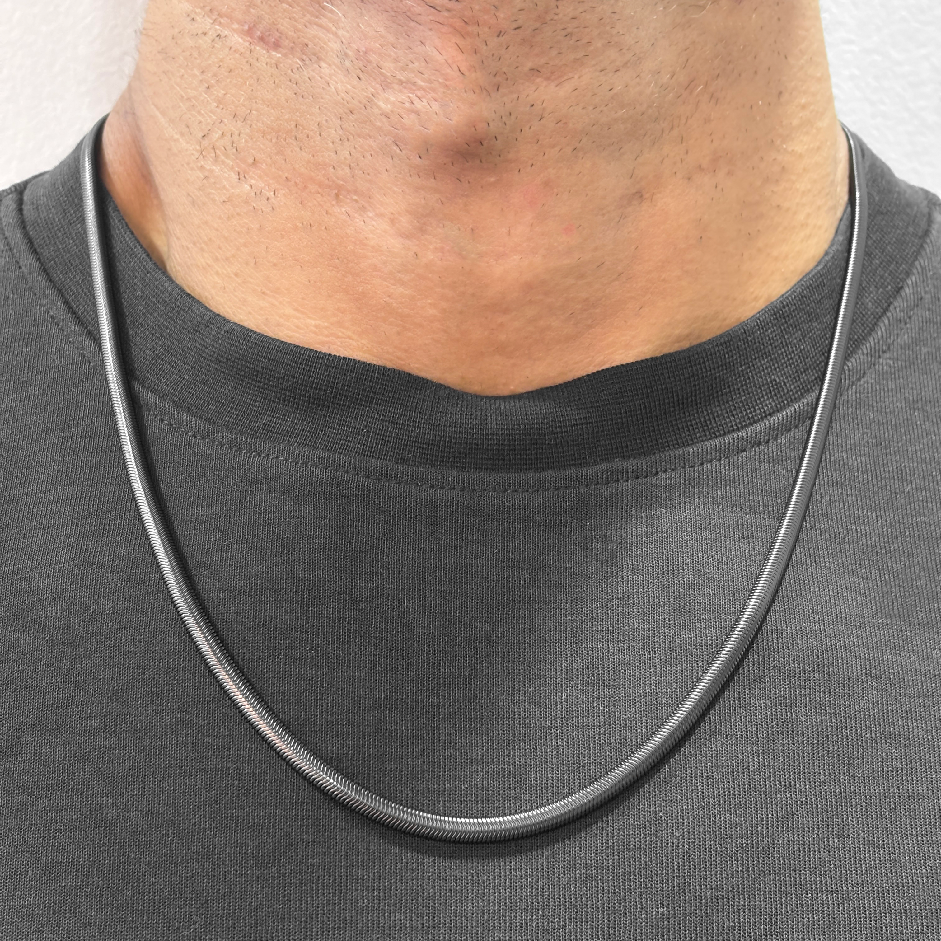 Black Herringbone Chain 3MM