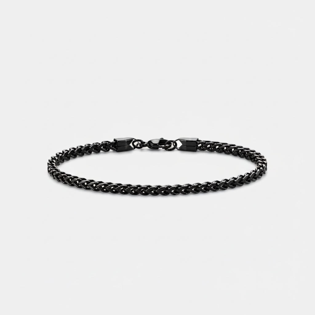 2MM Black Curb Bracelet