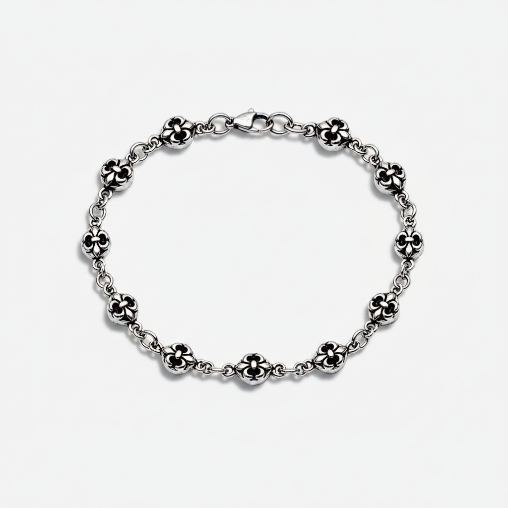 Iron Bloom Thin Bracelet