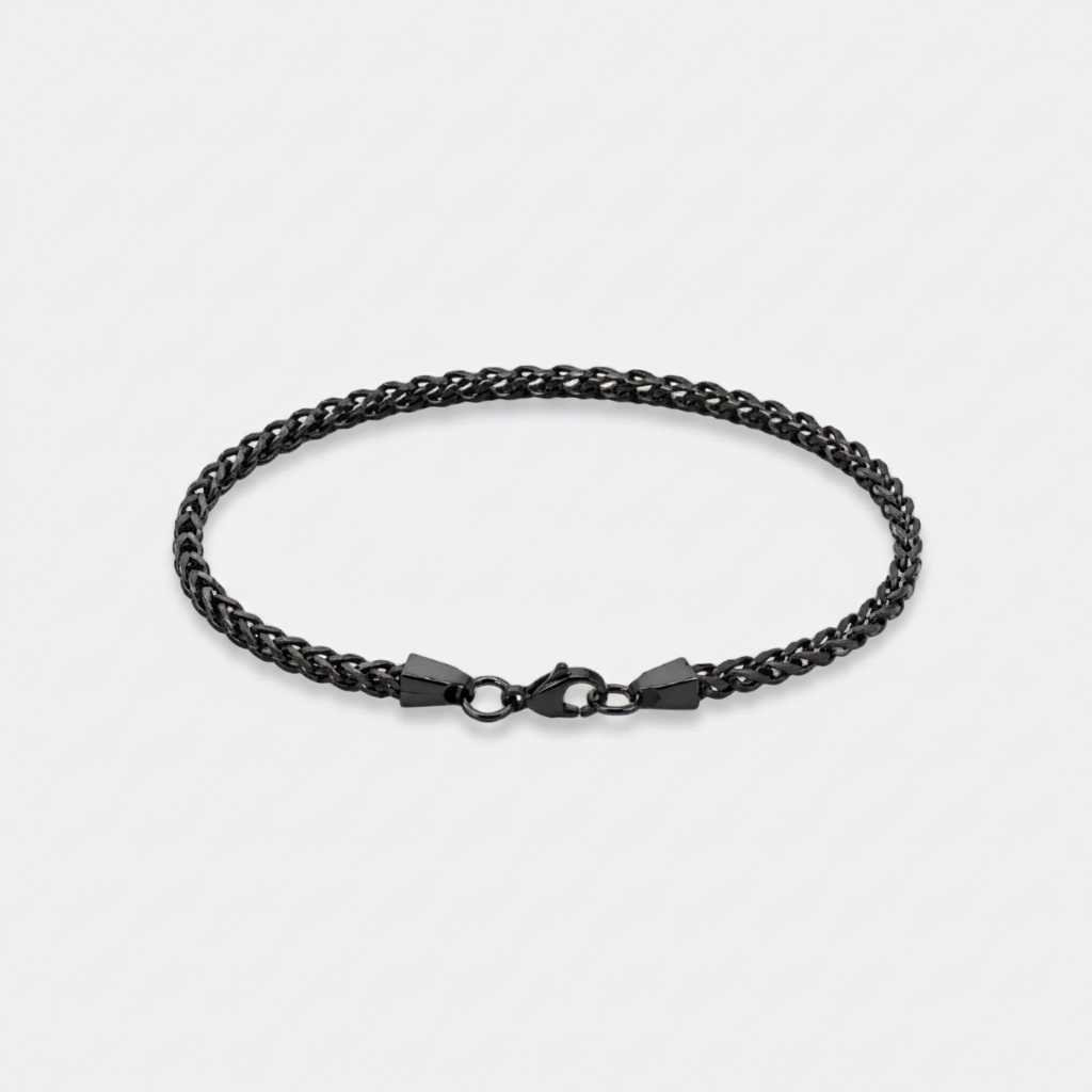 2MM Black Curb Bracelet