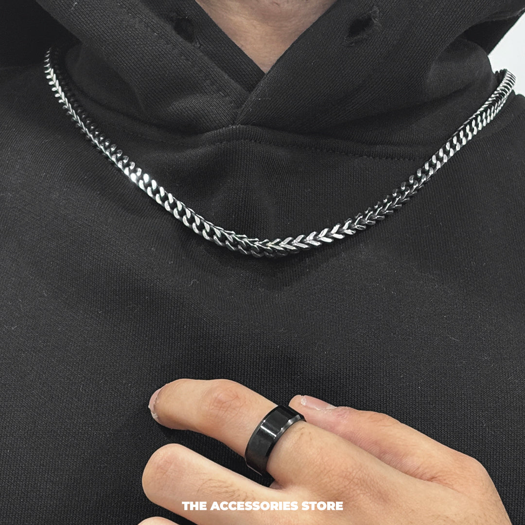 Obsidian Curb Chain 6MM