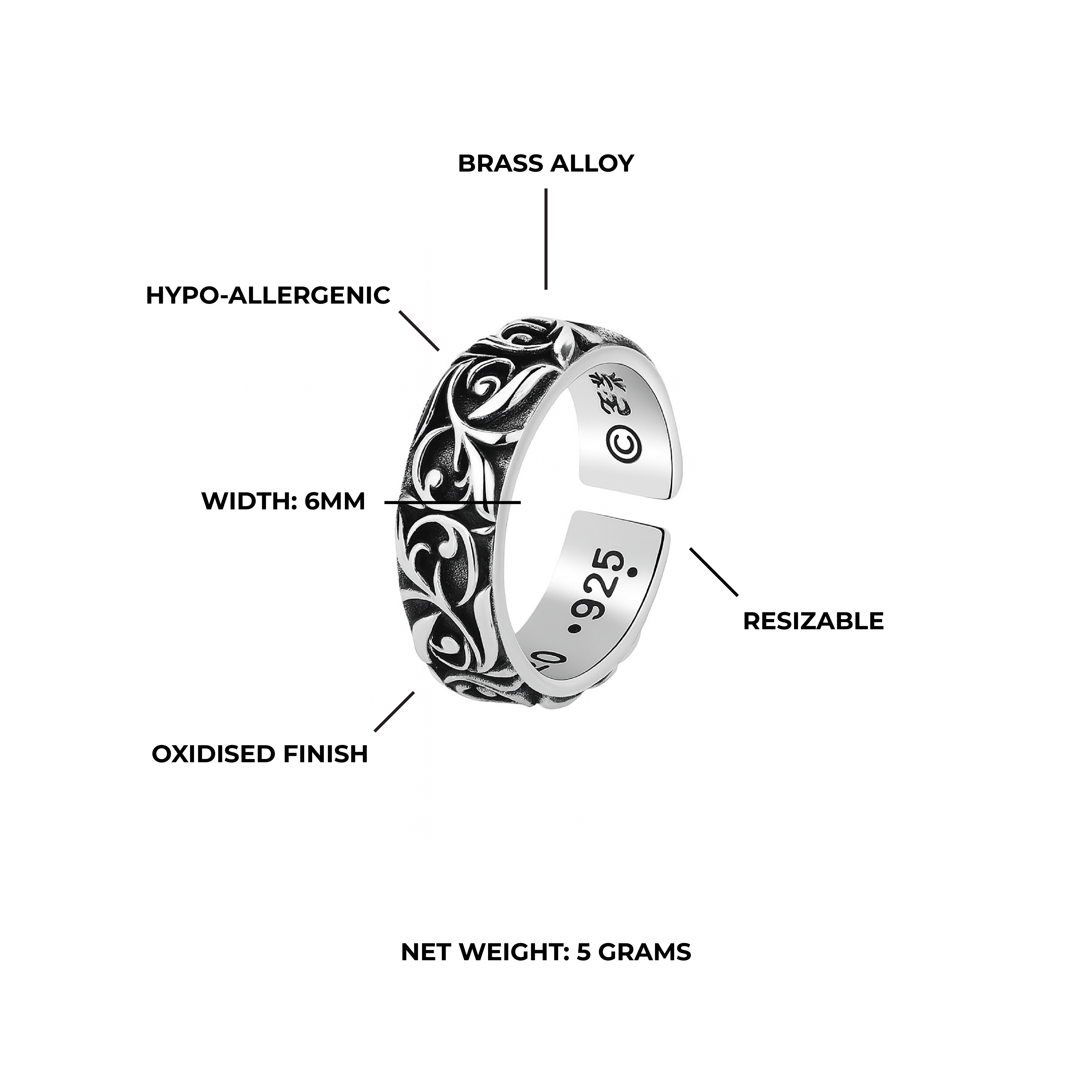 Rune Resizable Ring