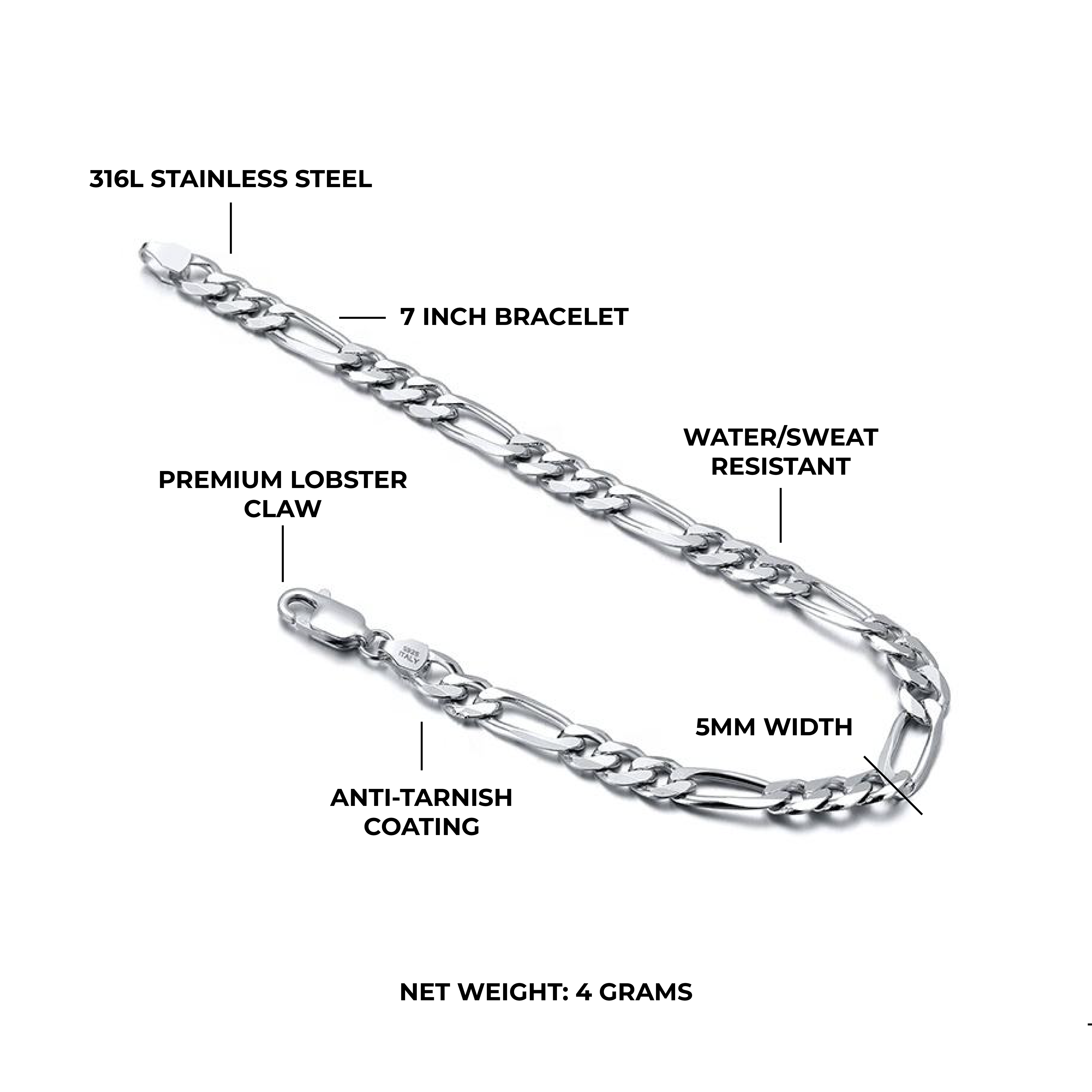 Figaro Bracelet 5MM