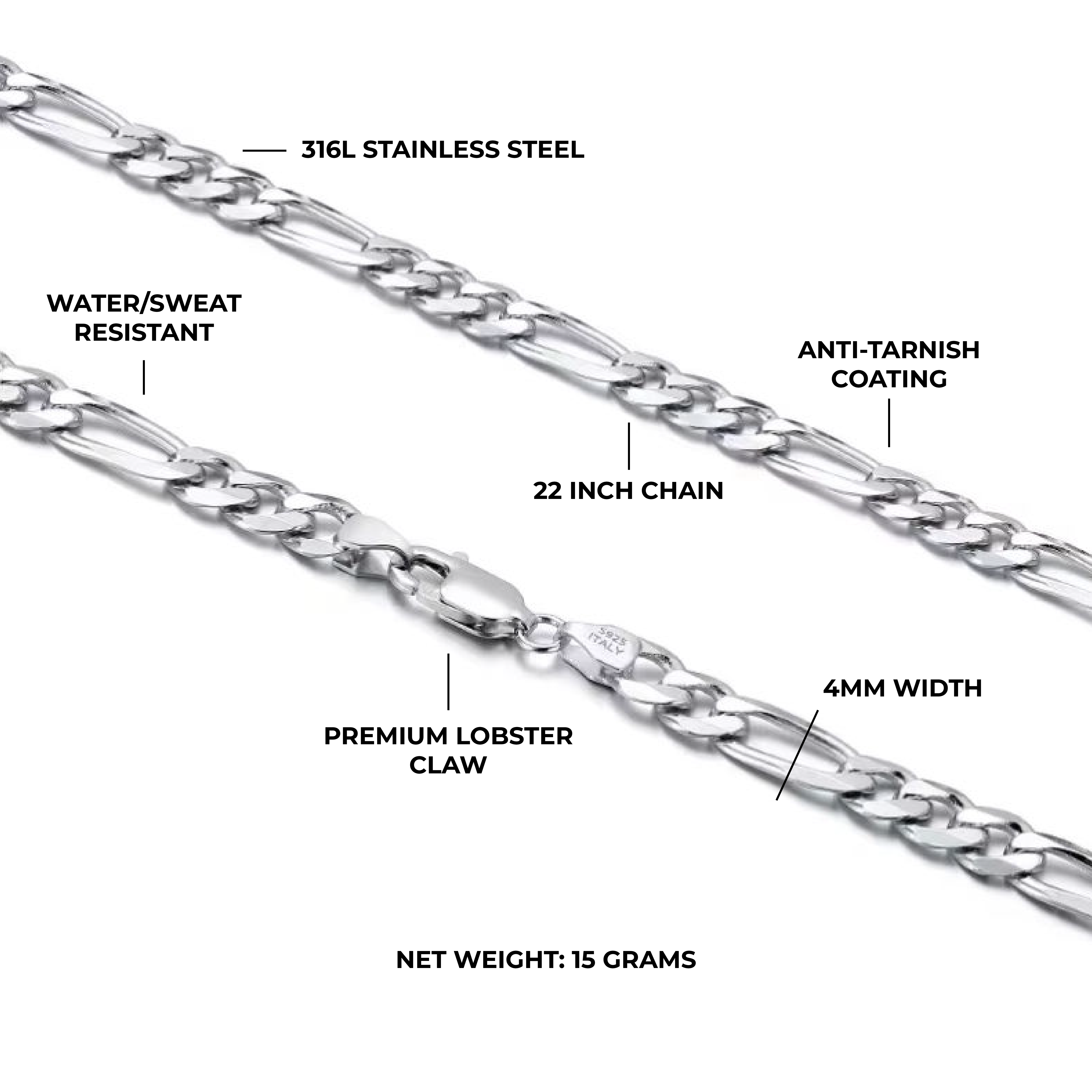 Figaro Chain 4MM