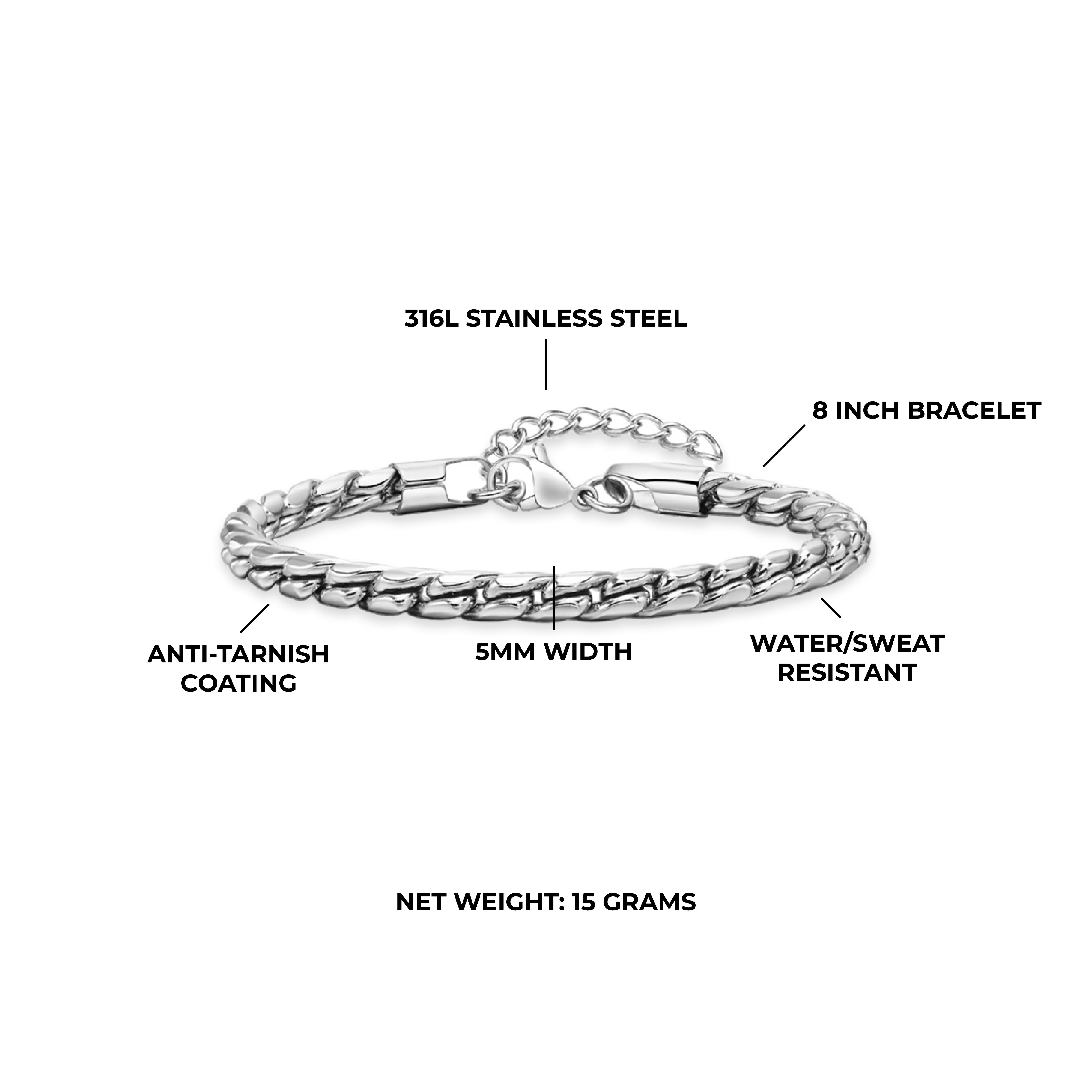 Flat Curb Bracelet 5MM