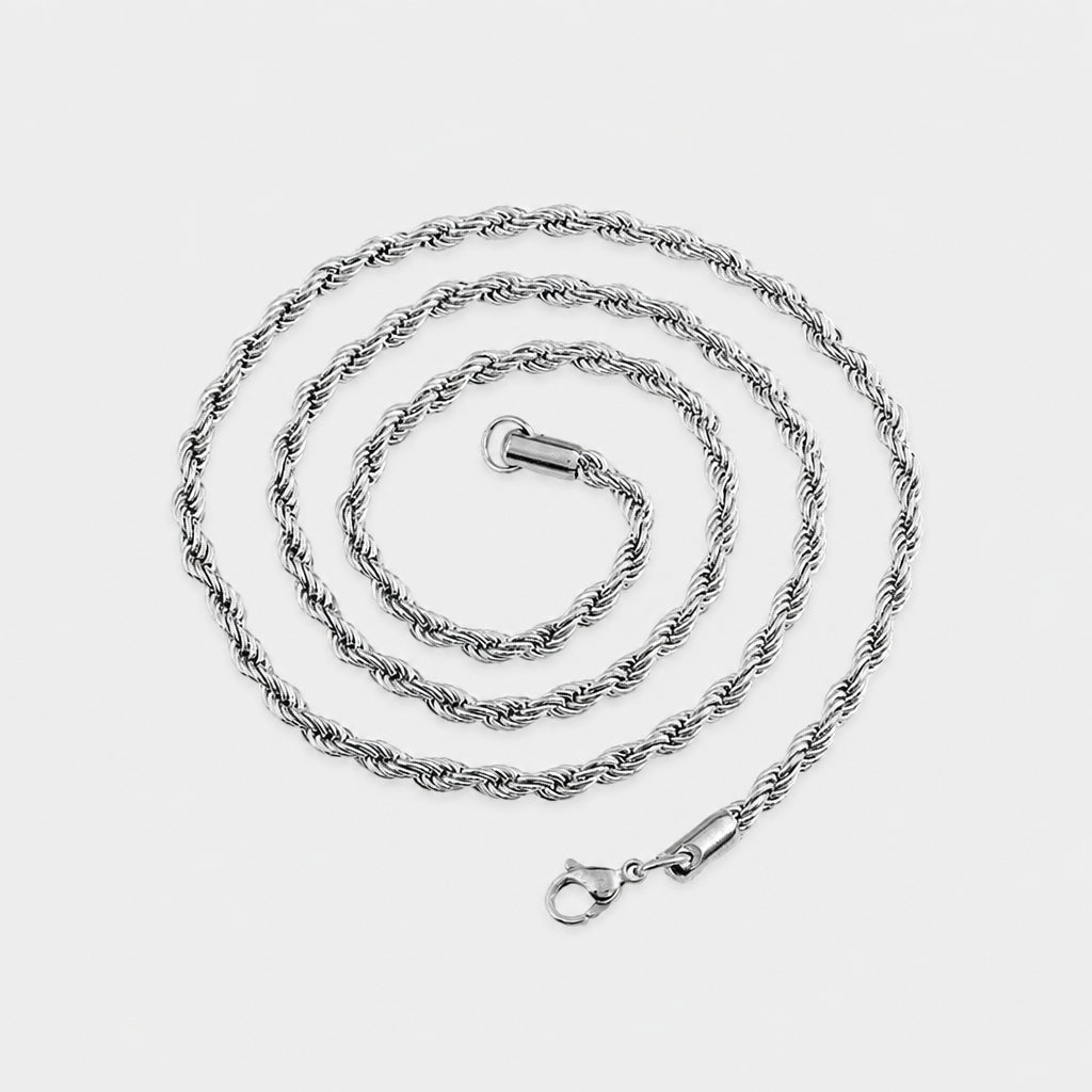 Twisted Rope Chain + Bracelet Combo