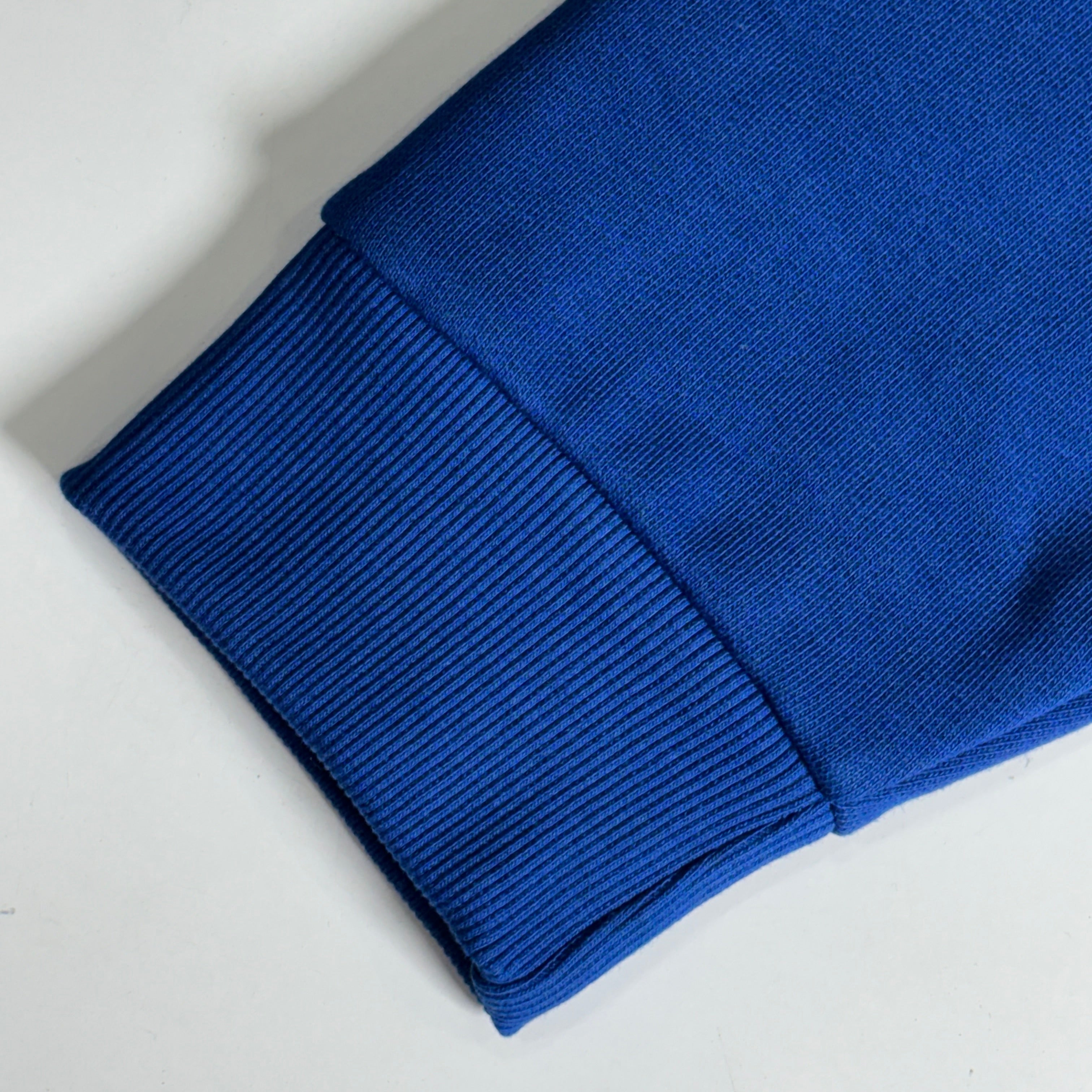 Patchwork Zip Hoodie Classic Blue