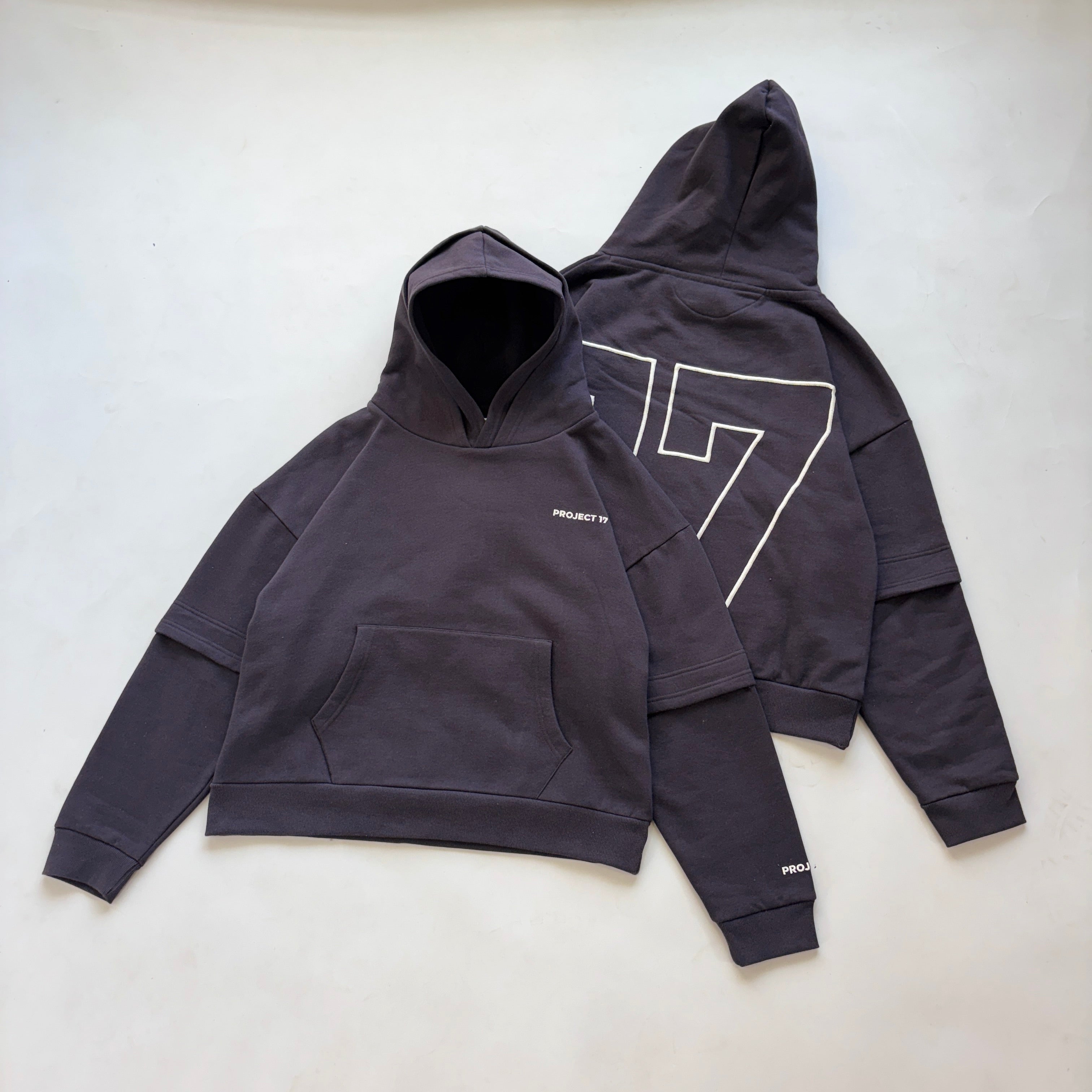 Double Layered Hoodie Onyx Black