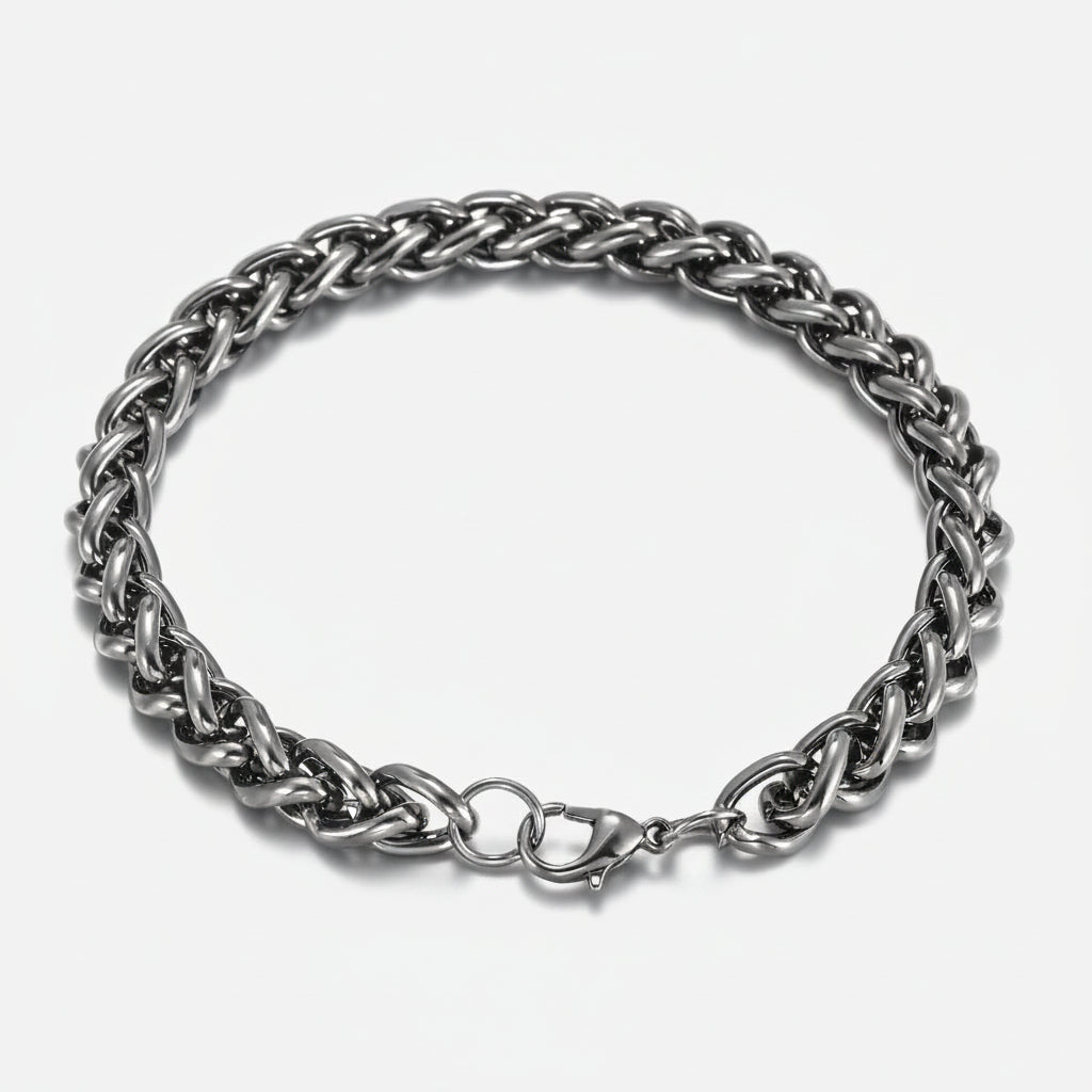 Obsidian Wheat Bracelet 6MM