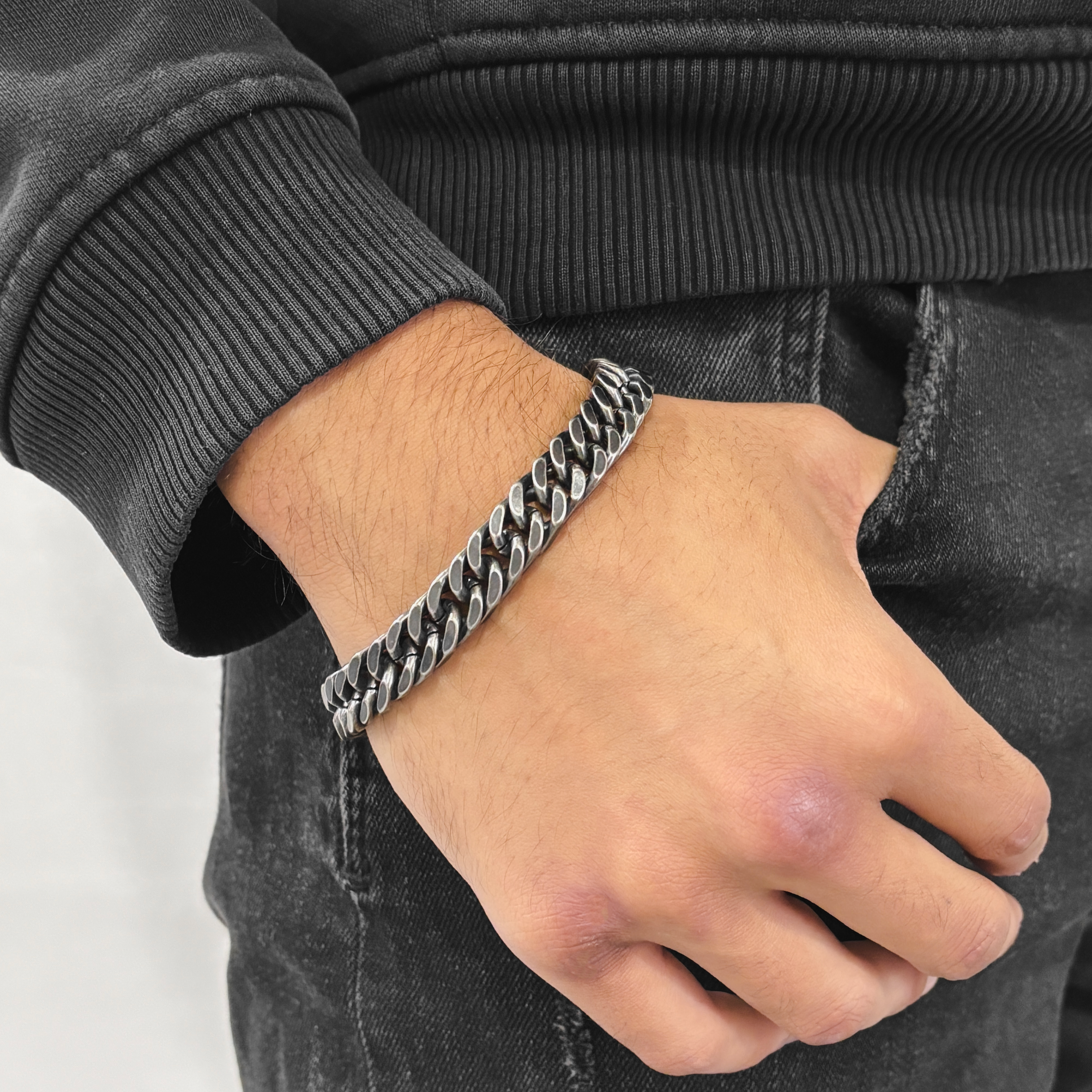Obsidian Cuban Bracelet 10MM