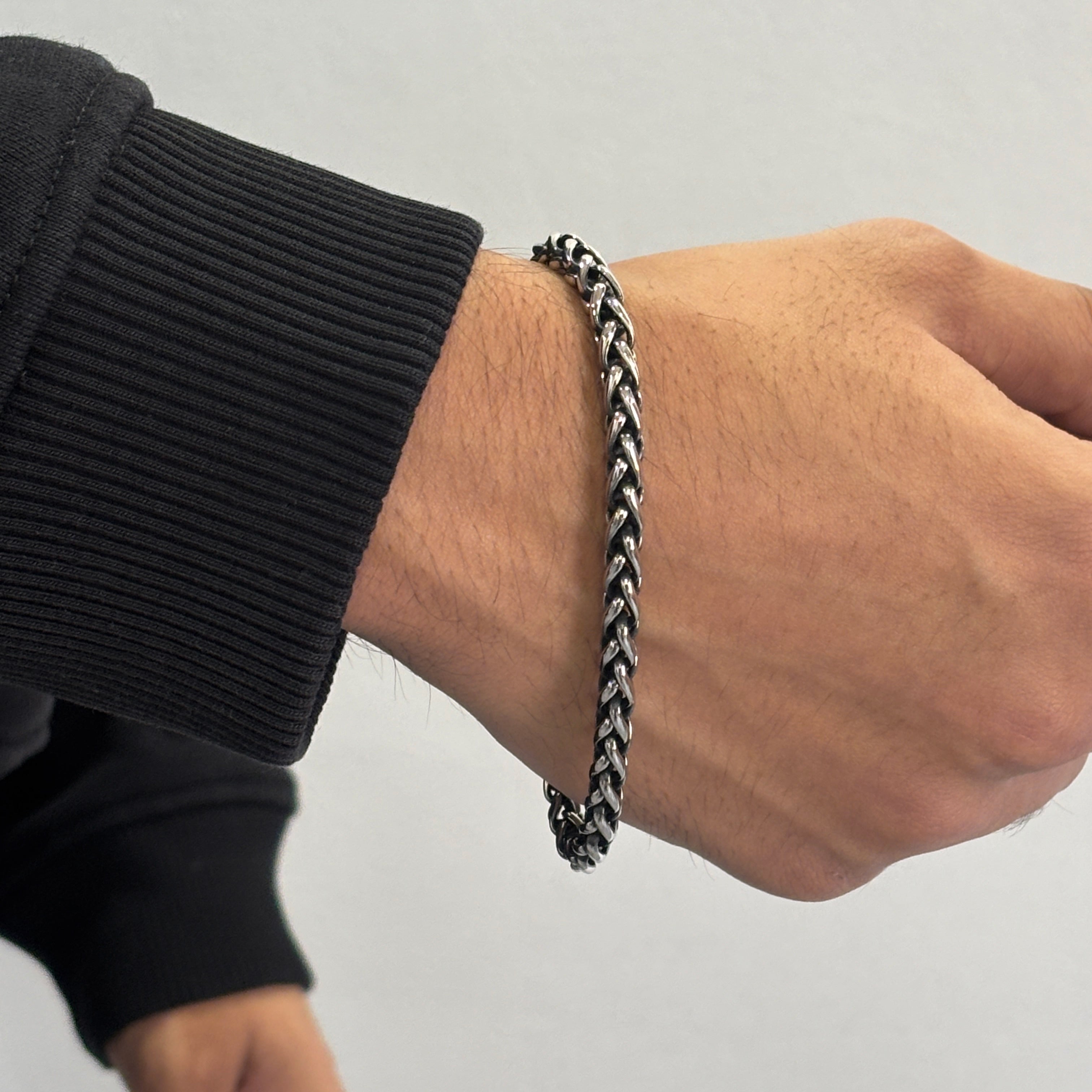 Obsidian Wheat Bracelet 6MM