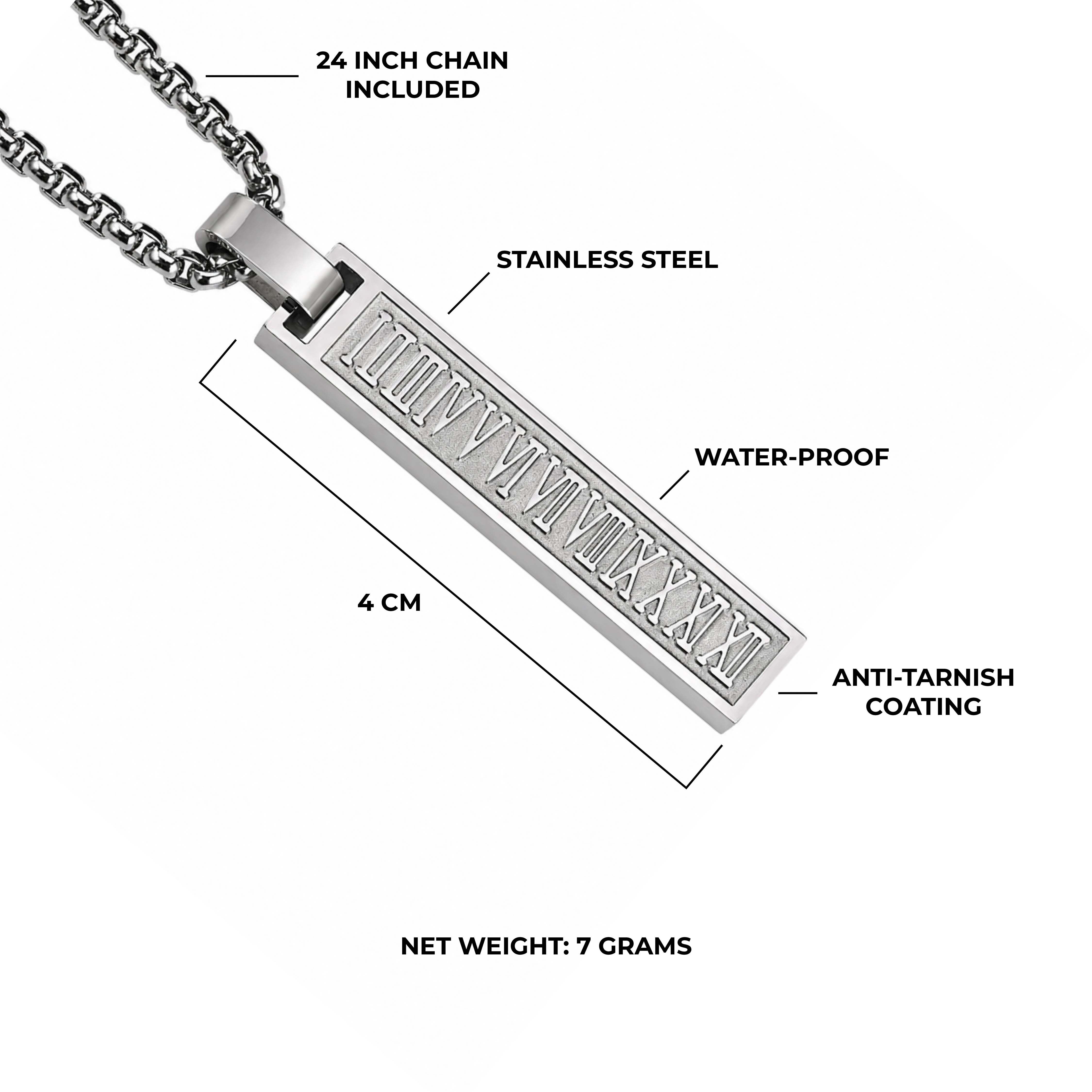 Roman Bar Pendant