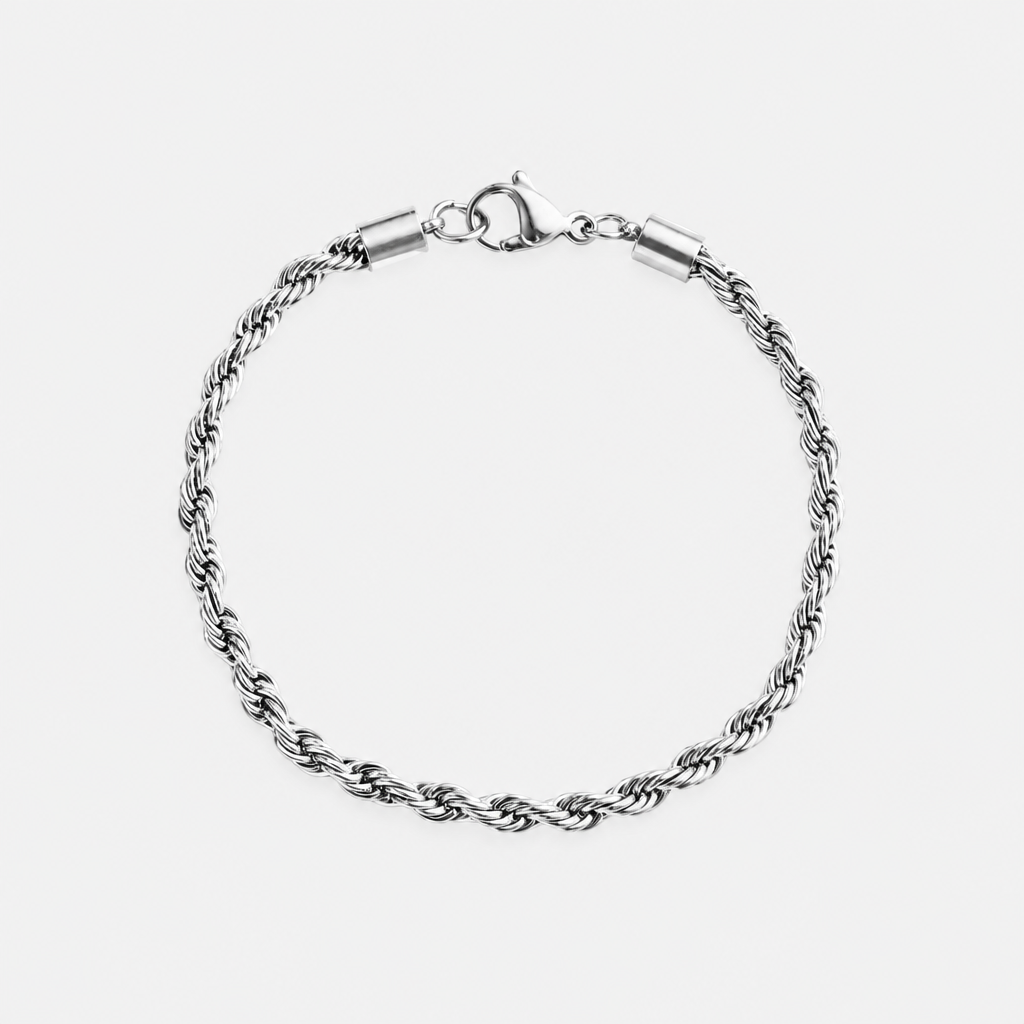 Twisted Rope Chain + Bracelet Combo