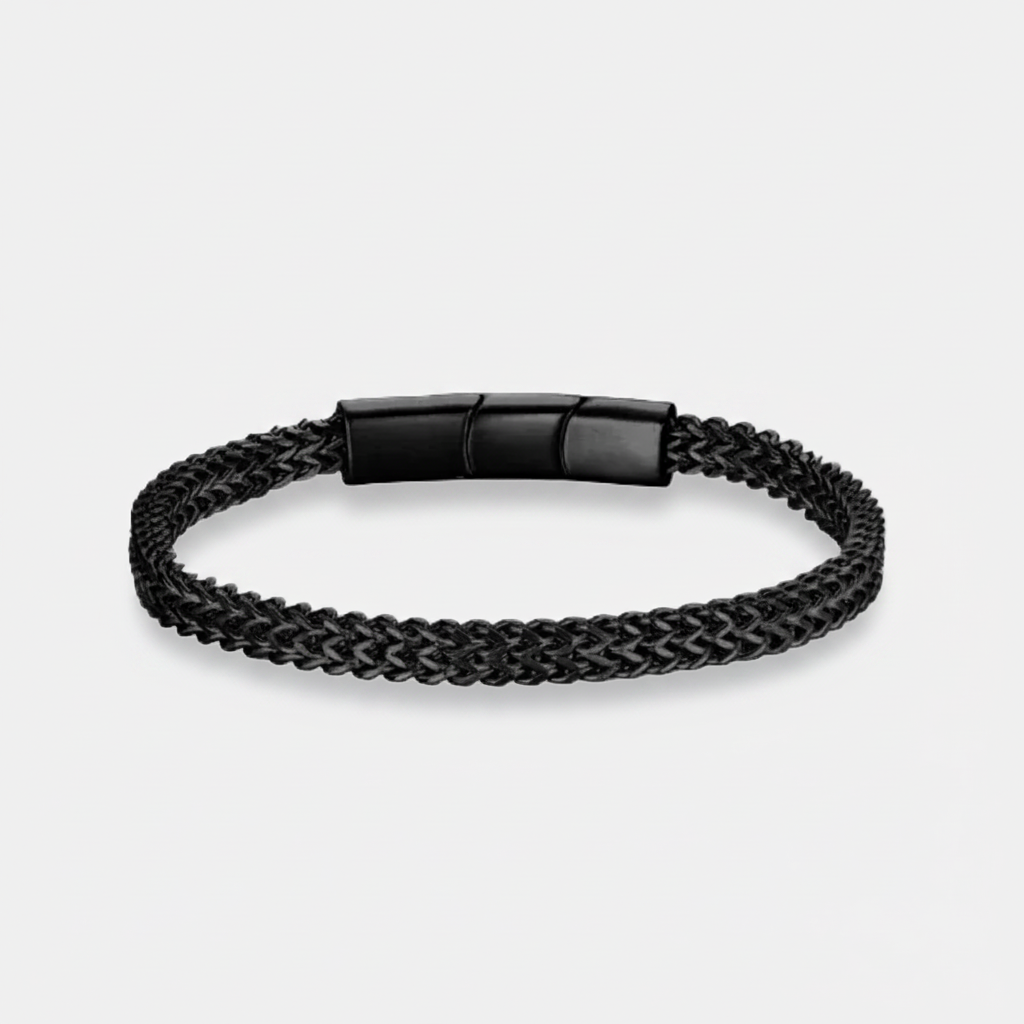 8MM Black Dual Curb Bracelet