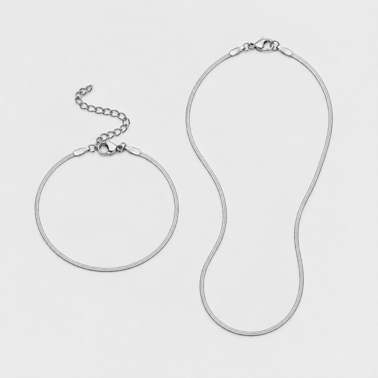 Herringbone Chain + Bracelet Combo