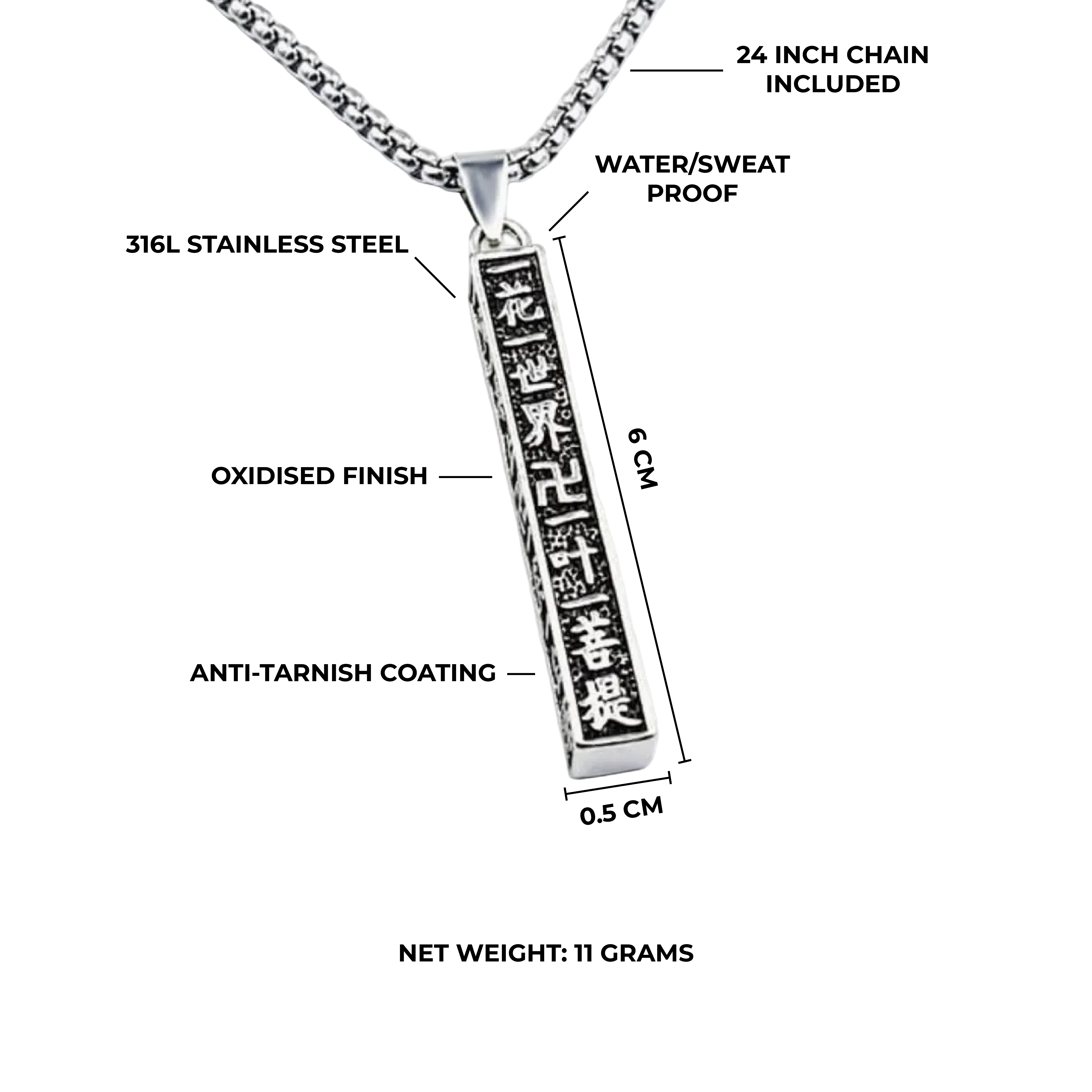 Swastika Bar Pendant