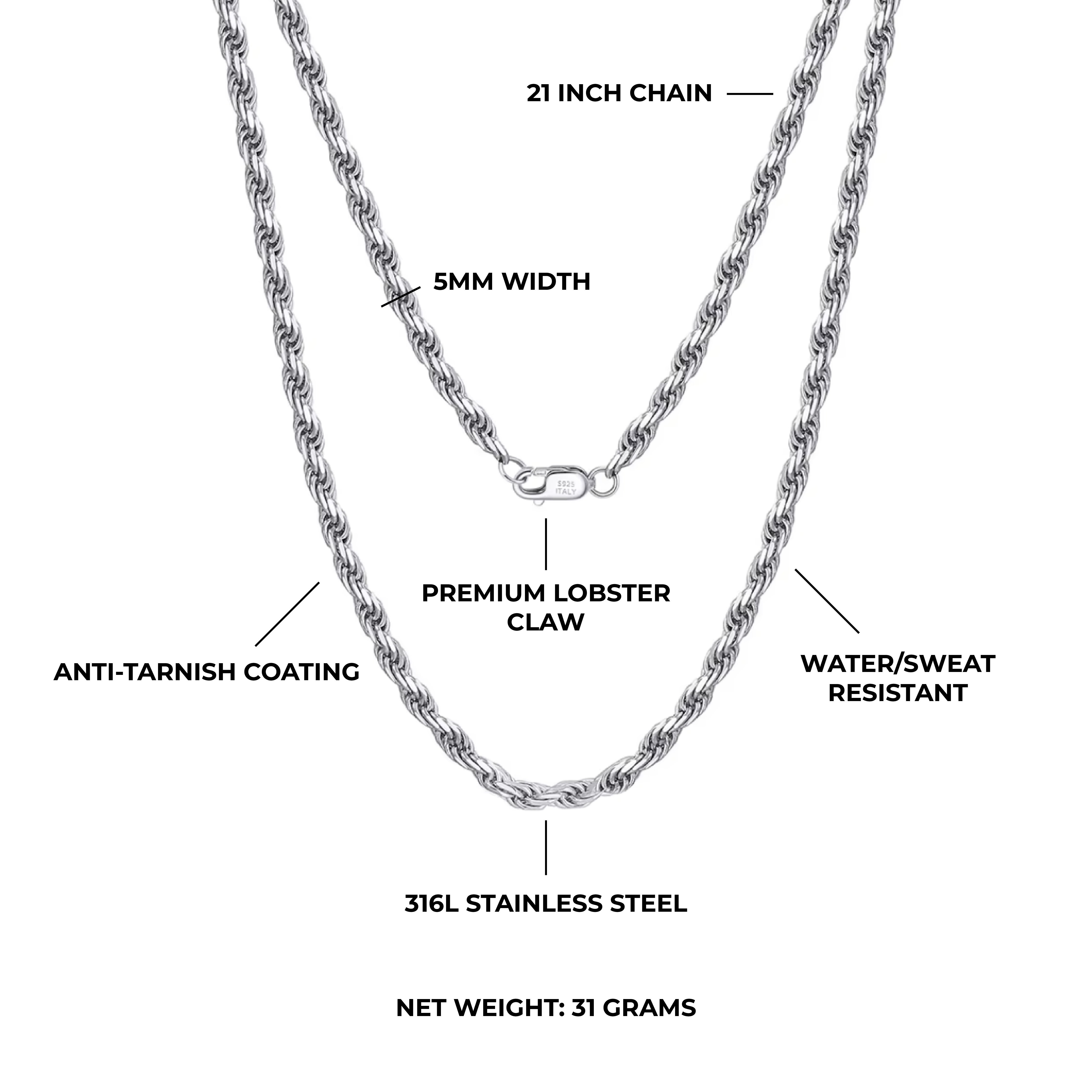 Twisted Chain 5MM