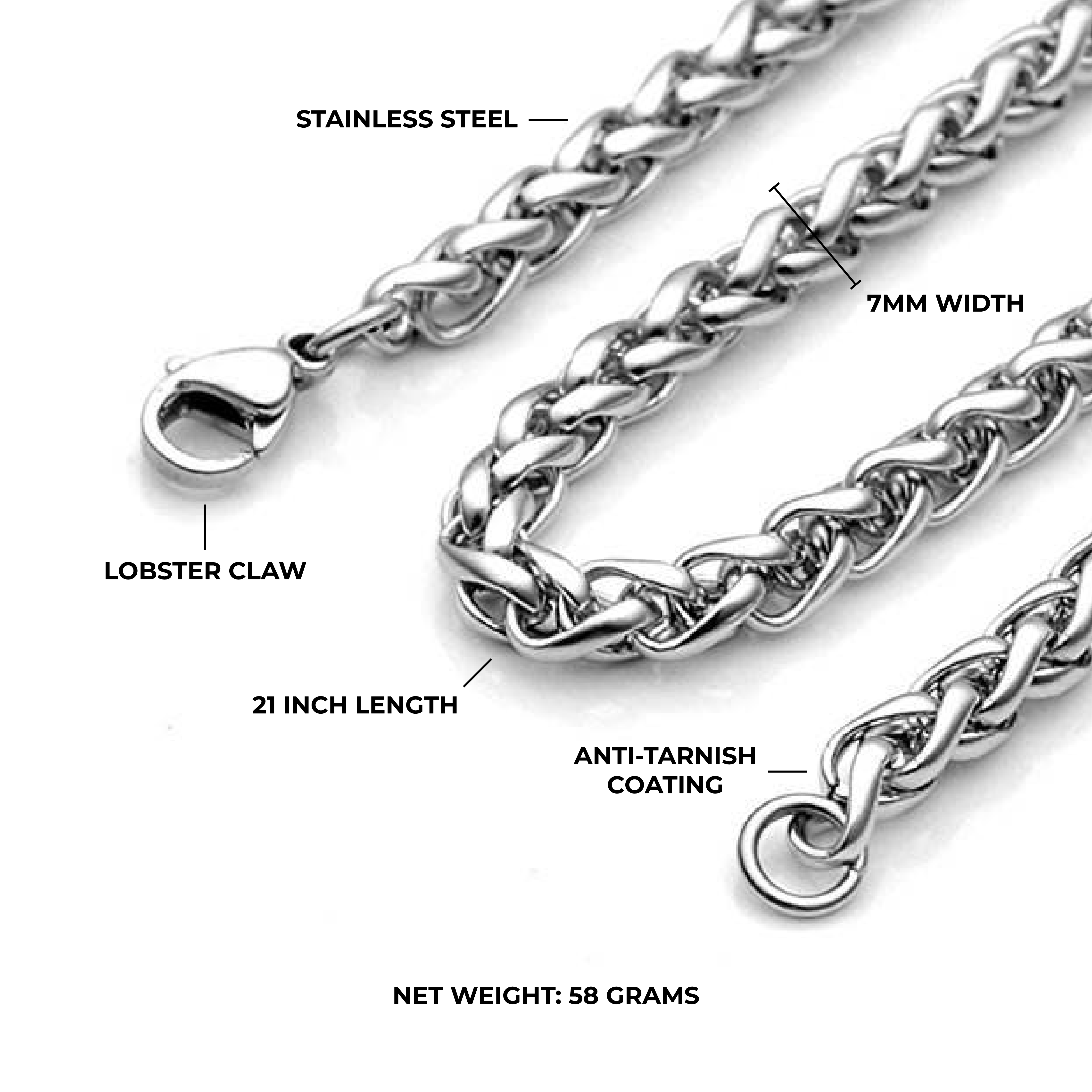 Wheat Chain 7MM